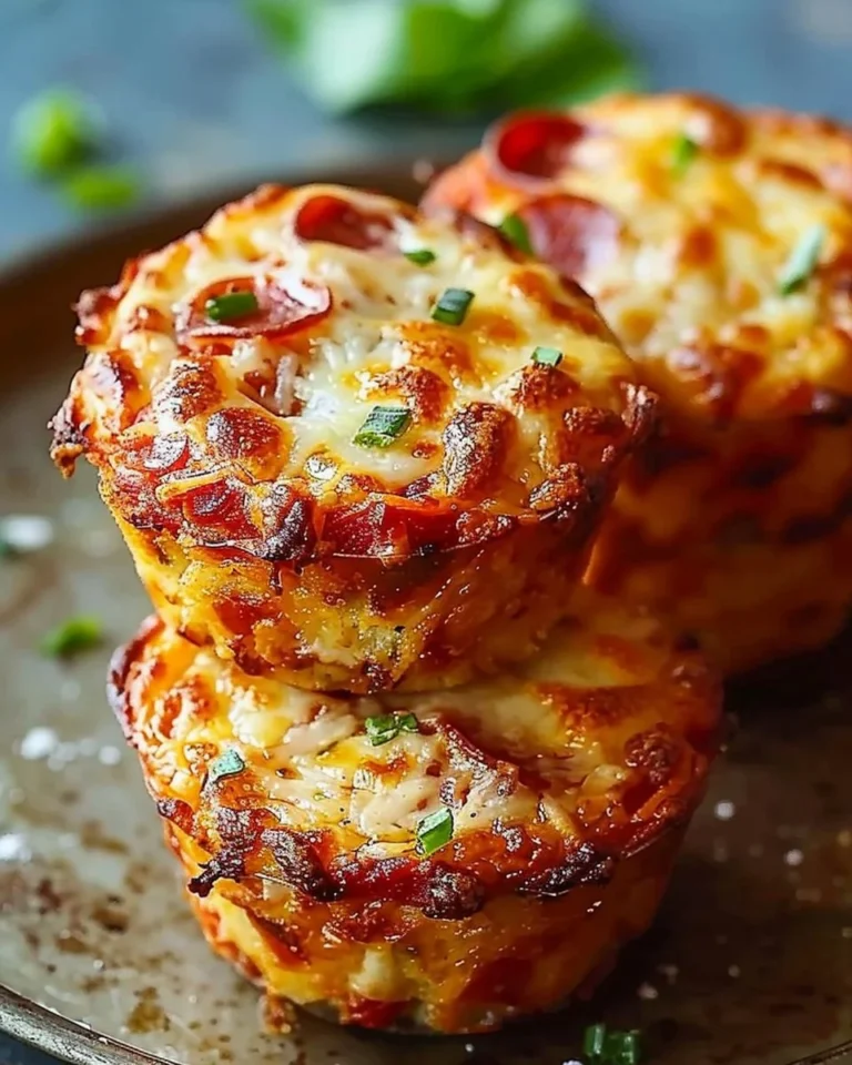 Lunchbox-ready pizza muffins baked to perfection, ideal for a quick meal or snack.