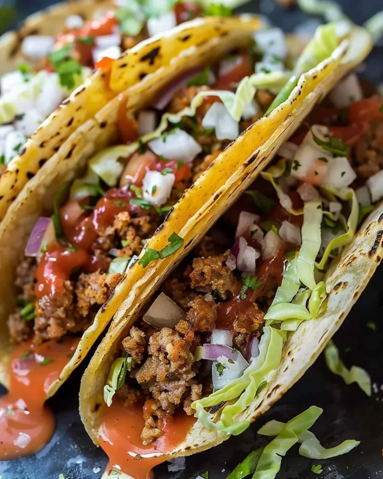 Delectable smash burger tacos topped with fresh ingredients