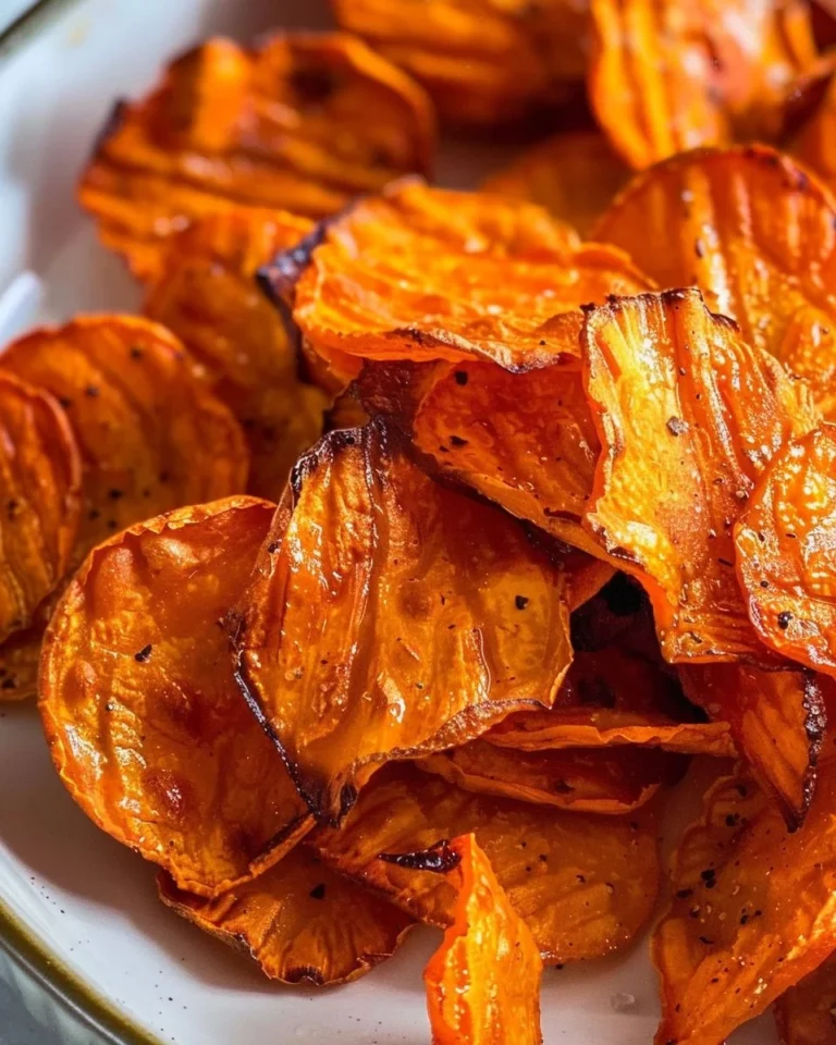 Crispy air fryer carrot chips on a plate, ideal for a healthy snack.