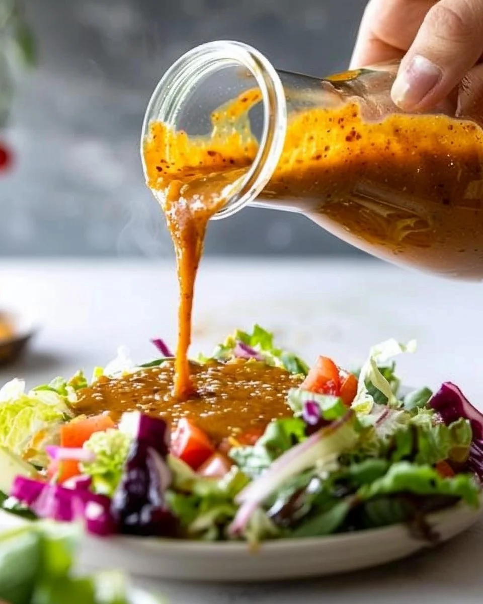 Bottle of Apple Chipotle Vinaigrette dressing for salads