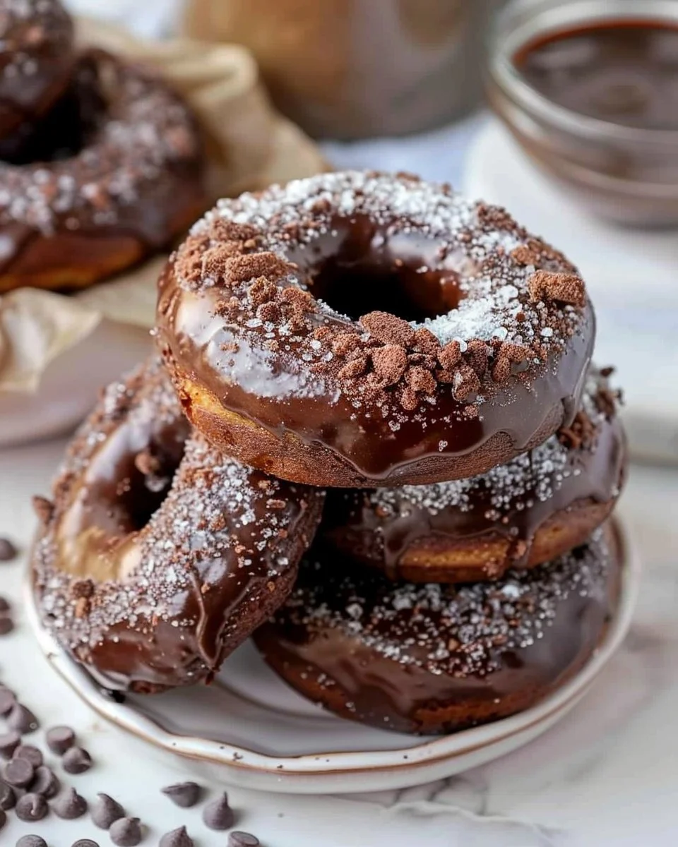 Delicious chocolate donuts from Bakerish ready to enjoy