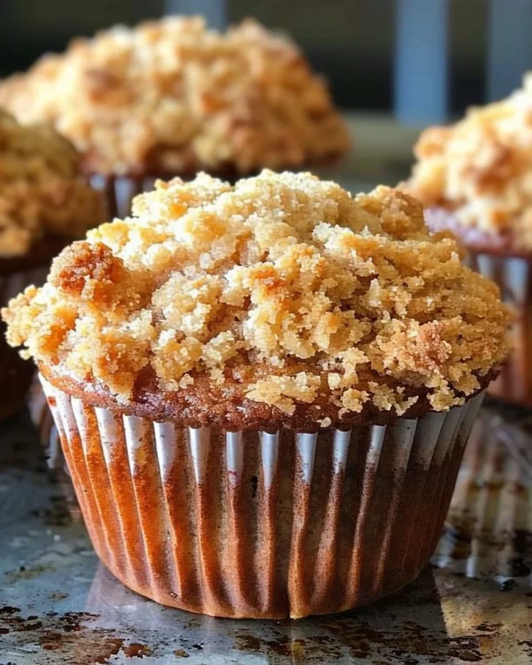 Delicious banana crumb muffins cooling on a wire rack
