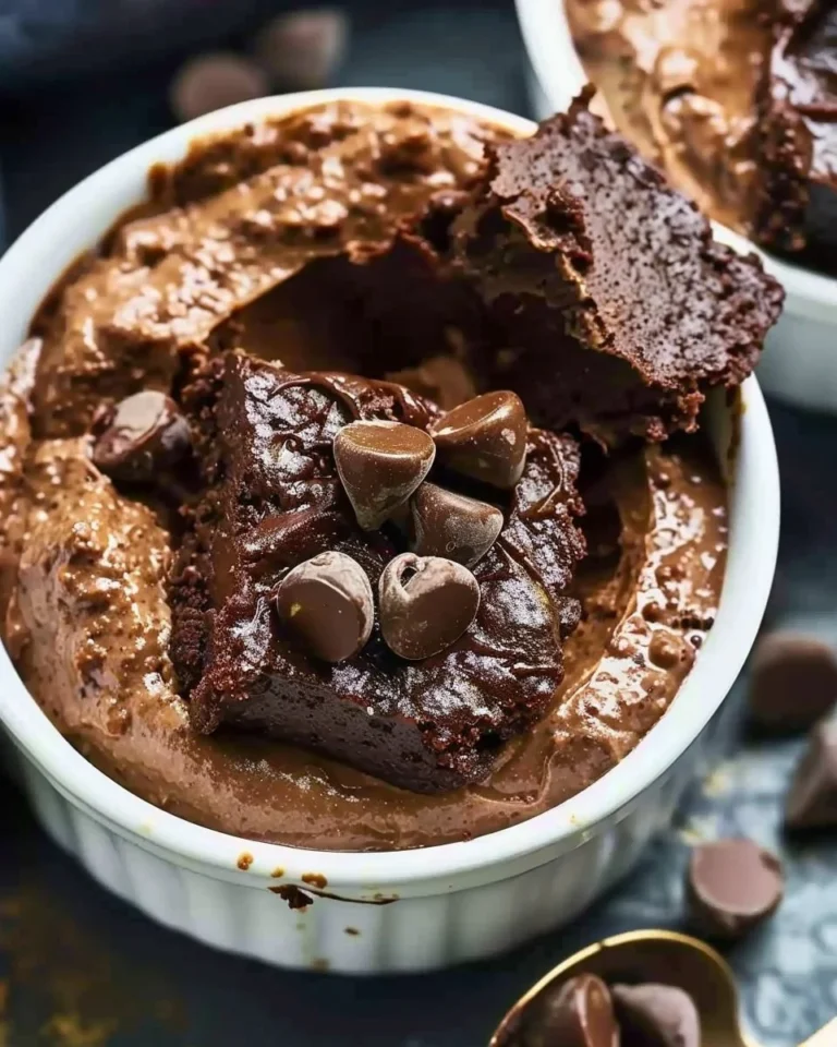 Healthy protein brownie batter in a bowl ready for baking.