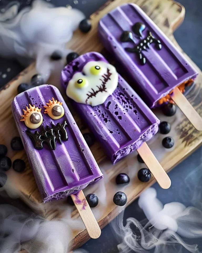 Spooky Monster Cakesicles decorated for Halloween